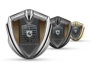Porsche Badge Auto Durevole Look Metallico